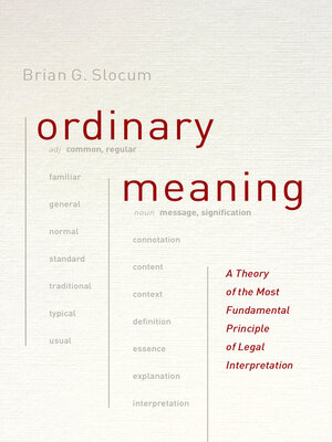 cover image of Ordinary Meaning